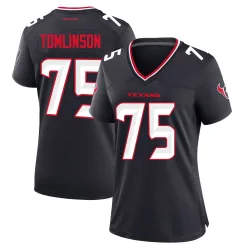 Houston Texans Women's Game Navy Team Jersey (75 Laken Tomlinson)