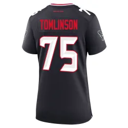 Houston Texans Women's Game Navy Team Jersey (75 Laken Tomlinson)