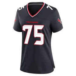 Houston Texans Women's Game Navy Team Jersey (75 Vince Wilfork)