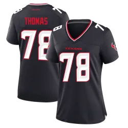 Houston Texans Women's Game Navy Team Jersey (78 Zach Thomas)