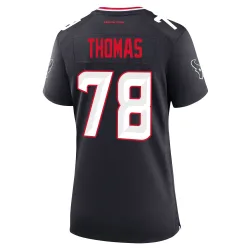 Houston Texans Women's Game Navy Team Jersey (78 Zach Thomas)