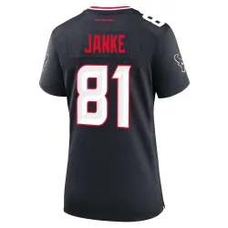 Houston Texans Women's Game Navy Team Jersey (81 Jaxon Janke)