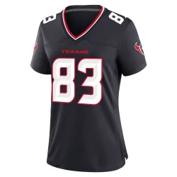 Houston Texans Women's Game Navy Team Jersey (83 Irv Smith Jr.)