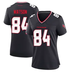 Houston Texans Women's Game Navy Team Jersey (84 Justin Watson)