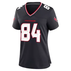 Houston Texans Women's Game Navy Team Jersey (84 Justin Watson)