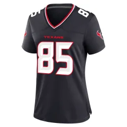 Houston Texans Women's Game Navy Team Jersey (85 Daniel Jackson)