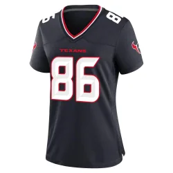 Houston Texans Women's Game Navy Team Jersey (86 Dalton Schultz)