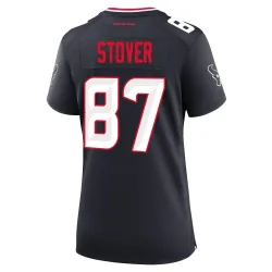 Houston Texans Women's Game Navy Team Jersey (87 Cade Stover)