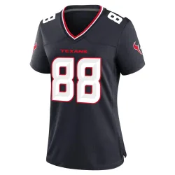 Houston Texans Women's Game Navy Team Jersey (88 Johnny Johnson III)