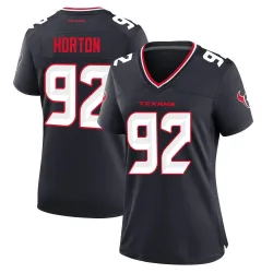 Houston Texans Women's Game Navy Team Jersey (92 Dylan Horton)