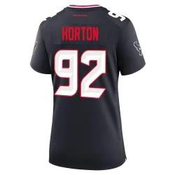 Houston Texans Women's Game Navy Team Jersey (92 Dylan Horton)