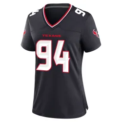 Houston Texans Women's Game Navy Team Jersey (94 Jayden Peevy)