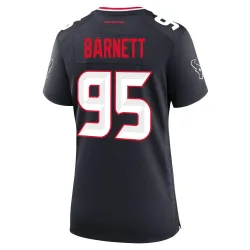 Houston Texans Women's Game Navy Team Jersey (95 Derek Barnett)