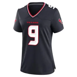 Houston Texans Women's Game Navy Team Jersey (9 Brevin Jordan)
