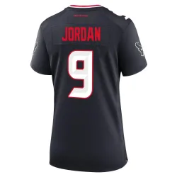 Houston Texans Women's Game Navy Team Jersey (9 Brevin Jordan)