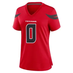 Houston Texans Women's Game Red Alternate Jersey (0 Azeez Al-Shaair)