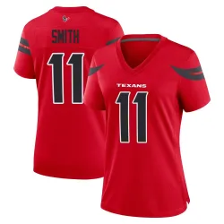 Houston Texans Women's Game Red Alternate Jersey (11 Tremon Smith)