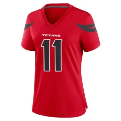 Houston Texans Women's Game Red Alternate Jersey (11 Tremon Smith)