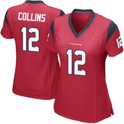 Houston Texans Women's Game Red Alternate Jersey (12 Nico Collins)