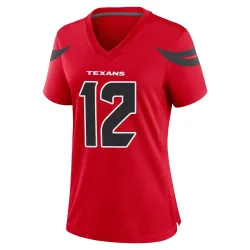 Houston Texans Women's Game Red Alternate Jersey (12 Nico Collins)
