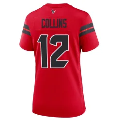 Houston Texans Women's Game Red Alternate Jersey (12 Nico Collins)
