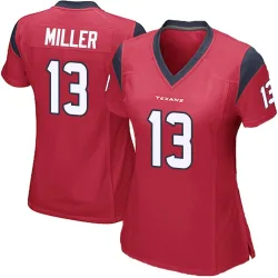 Houston Texans Women's Game Red Alternate Jersey (13 Braxton Miller)