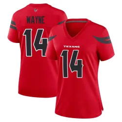 Houston Texans Women's Game Red Alternate Jersey (14 Jared Wayne)