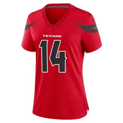 Houston Texans Women's Game Red Alternate Jersey (14 Jared Wayne)