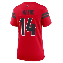 Houston Texans Women's Game Red Alternate Jersey (14 Jared Wayne)