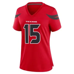 Houston Texans Women's Game Red Alternate Jersey (15 Ka'imi Fairbairn)