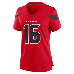 Houston Texans Women's Game Red Alternate Jersey (16 Kedon Slovis)