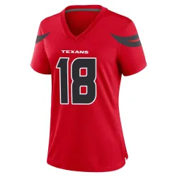 Houston Texans Women's Game Red Alternate Jersey (18 Graham Mertz)