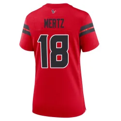 Houston Texans Women's Game Red Alternate Jersey (18 Graham Mertz)