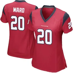 Houston Texans Women's Game Red Alternate Jersey (20 Jimmie Ward)