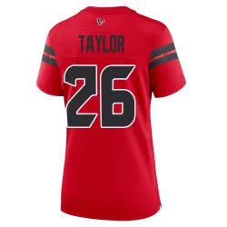 Houston Texans Women's Game Red Alternate Jersey (26 J.J. Taylor)