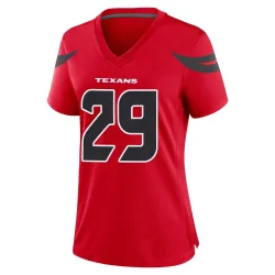 Houston Texans Women's Game Red Alternate Jersey (29 M.J. Stewart)