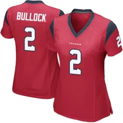 Houston Texans Women's Game Red Alternate Jersey (2 Calen Bullock)