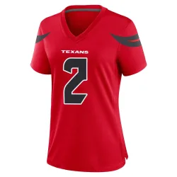 Houston Texans Women's Game Red Alternate Jersey (2 Calen Bullock)