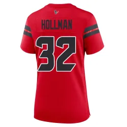 Houston Texans Women's Game Red Alternate Jersey (32 Ka'dar Hollman)