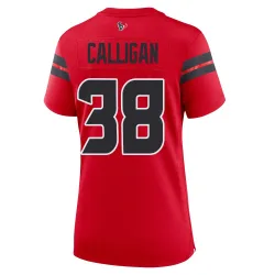 Houston Texans Women's Game Red Alternate Jersey (38 Keydrain Calligan)