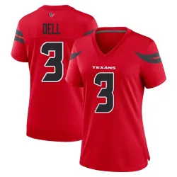 Houston Texans Women's Game Red Alternate Jersey (3 Tank Dell)