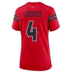 Houston Texans Women's Game Red Alternate Jersey (4 Kamari Lassiter)