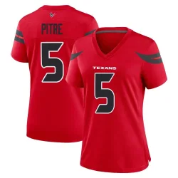Houston Texans Women's Game Red Alternate Jersey (5 Jalen Pitre)
