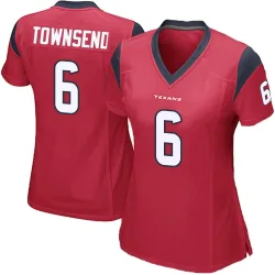 Houston Texans Women's Game Red Alternate Jersey (6 Tommy Townsend)