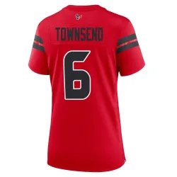 Houston Texans Women's Game Red Alternate Jersey (6 Tommy Townsend)