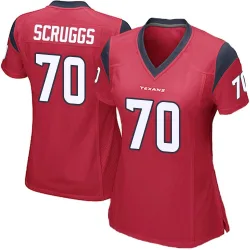Houston Texans Women's Game Red Alternate Jersey (70 Juice Scruggs)