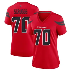 Houston Texans Women's Game Red Alternate Jersey (70 Juice Scruggs)