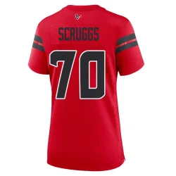 Houston Texans Women's Game Red Alternate Jersey (70 Juice Scruggs)