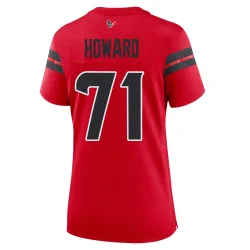 Houston Texans Women's Game Red Alternate Jersey (71 Tytus Howard)