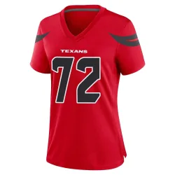 Houston Texans Women's Game Red Alternate Jersey (72 Dylan Deatherage)
